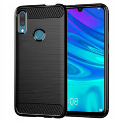 Husa Huawei P Smart 2019 Techsuit Carbon Silicone, negru