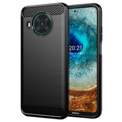 Husa Nokia X10 Techsuit Carbon Silicone, negru