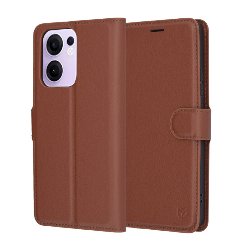 Husa Oppo Reno13 F 4G Techsuit Leather Folio, maro