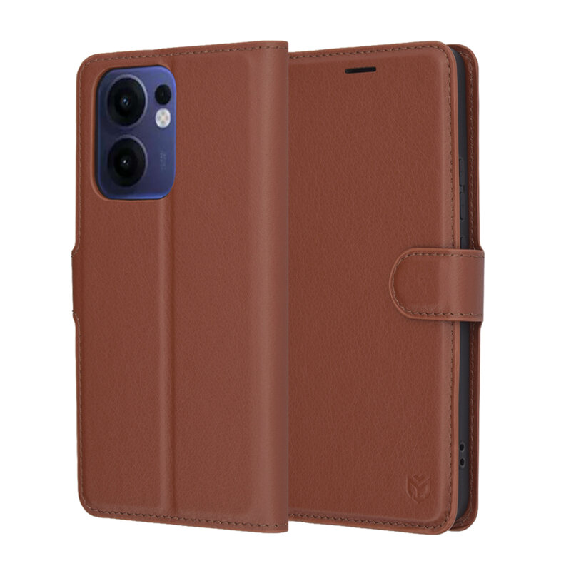 Husa Oppo Reno13 F 5G Techsuit Leather Folio, maro