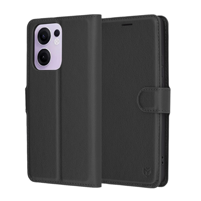 Husa Oppo Reno13 F 4G Techsuit Leather Folio, negru