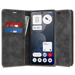 Husa piele Nothing Phone (3a) Pro Techsuit Confy Cover, negru