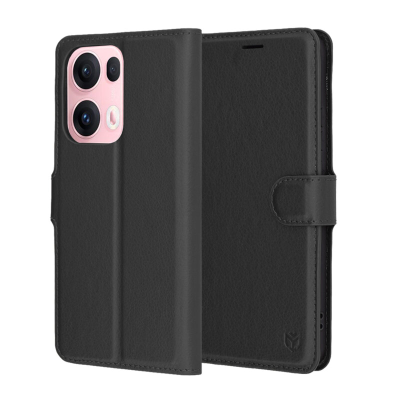 Husa Oppo Reno13 Pro Techsuit Leather Folio, negru