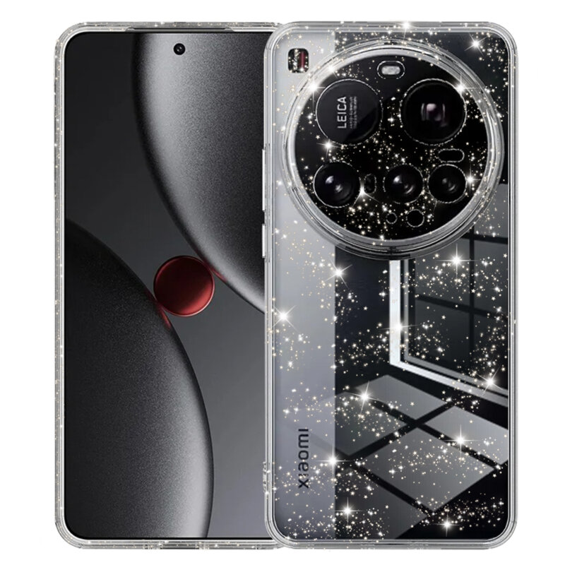 Husa sclipici Xiaomi 15 Ultra Techsuit SparkleSkin, transparenta