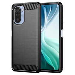 Husa Xiaomi Mi 11i Techsuit Carbon Silicone, negru