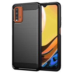 Husa Xiaomi Redmi 9T Techsuit Carbon Silicone, negru