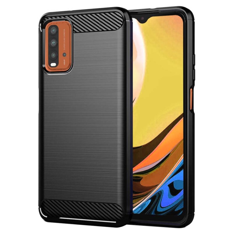 Husa Xiaomi Redmi 9T Techsuit Carbon Silicone, negru