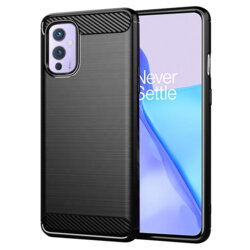 Husa OnePlus 9 Techsuit Carbon Silicone, negru