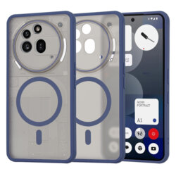Husa Nothing Phone (3a) Pro Techsuit HaloFrost MagSafe Series, bleumarin