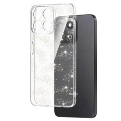 Husa sclipici Honor X8c Techsuit SparkleSkin, transparenta