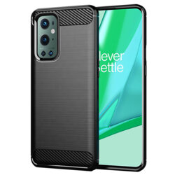 Husa OnePlus 9 Pro Techsuit Carbon Silicone, negru
