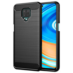 Husa Xiaomi Redmi Note 9 Pro Techsuit Carbon Silicone, negru