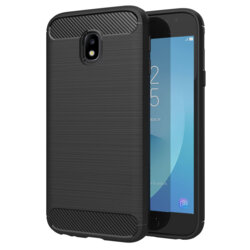 Husa Samsung Galaxy J3 2017 J330, Galaxy J3 Pro 2017 Techsuit Carbon Silicone, negru