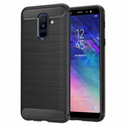Husa Samsung Galaxy A6 Plus 2018 Techsuit Carbon Silicone, negru