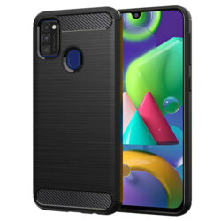 Husa Samsung Galaxy M21 Techsuit Carbon Silicone, negru