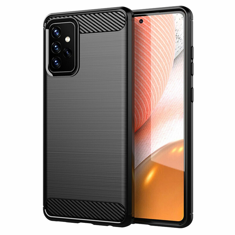 Husa Samsung Galaxy A72 5G Techsuit Carbon Silicone, negru