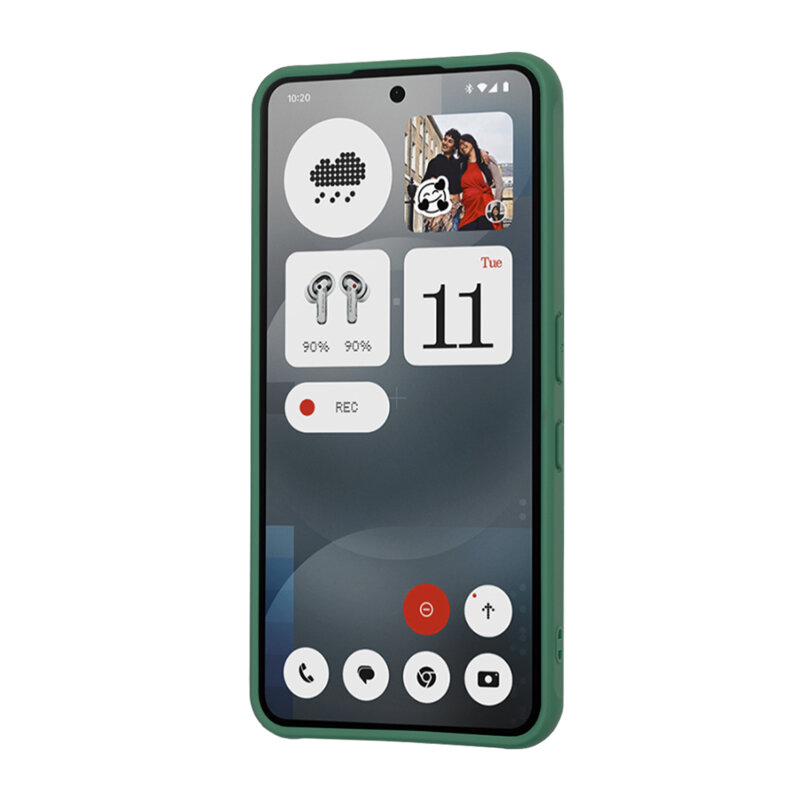 Husa Nothing Phone (3a) Techsuit HaloFrost MagSafe Series, verde inchis