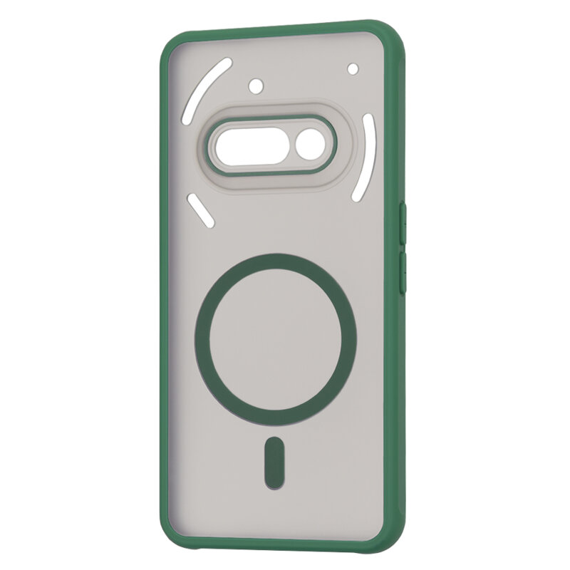 Husa Nothing Phone (3a) Techsuit HaloFrost MagSafe Series, verde inchis