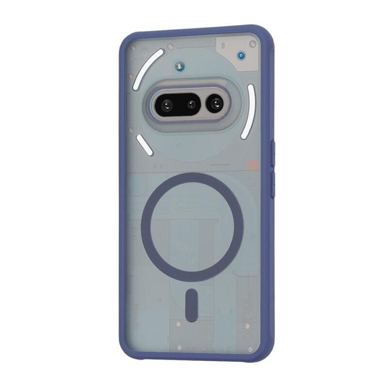 Husa Nothing Phone (3a) Techsuit HaloFrost MagSafe Series, bleumarin