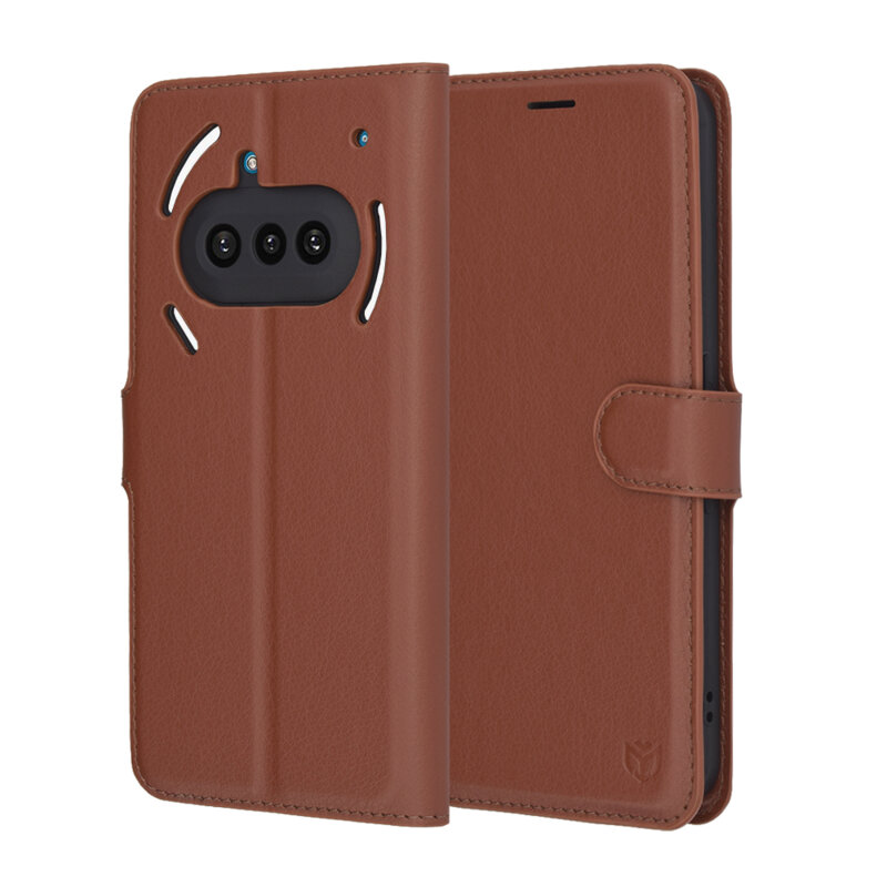 Husa Nothing Phone (3a) Techsuit Leather Folio, maro