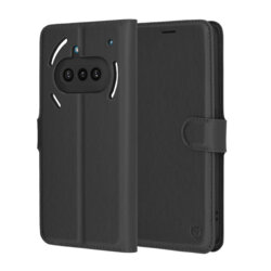 Husa Nothing Phone (3a) Techsuit Leather Folio, negru