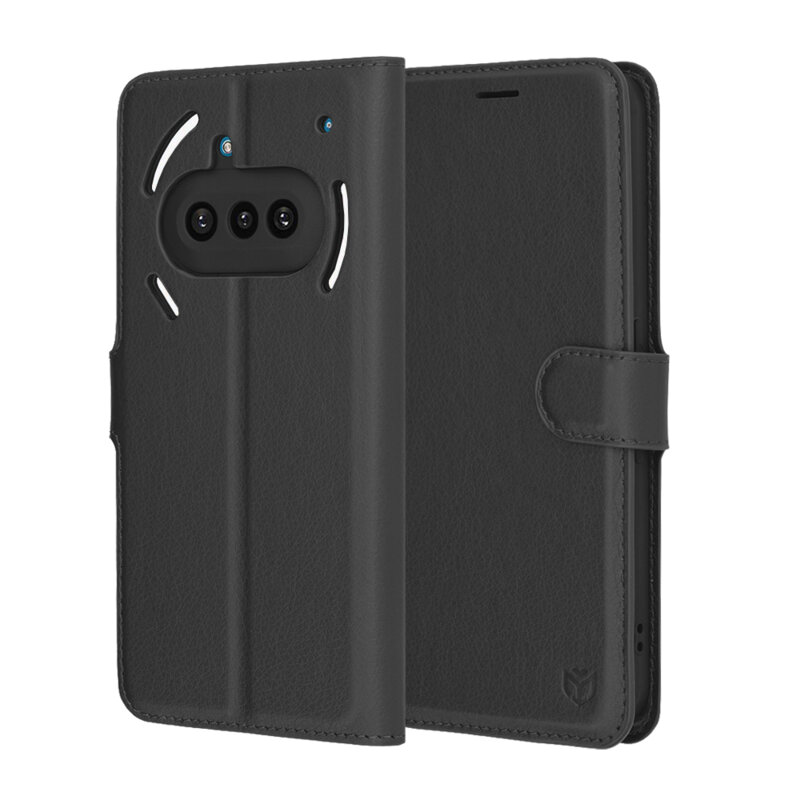 Husa Nothing Phone (3a) Techsuit Leather Folio, negru