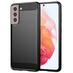 Husa Samsung Galaxy S21 5G Techsuit Carbon Silicone, negru