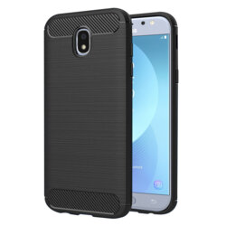 Husa Samsung Galaxy J5 2017 J530 / Galaxy J5 Pro 2017 Techsuit Carbon Silicone, negru