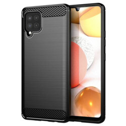Husa Samsung Galaxy A42 5G Techsuit Carbon Silicone, negru