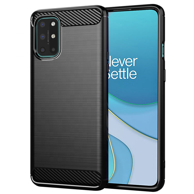 Husa OnePlus 8T Techsuit Carbon Silicone, negru