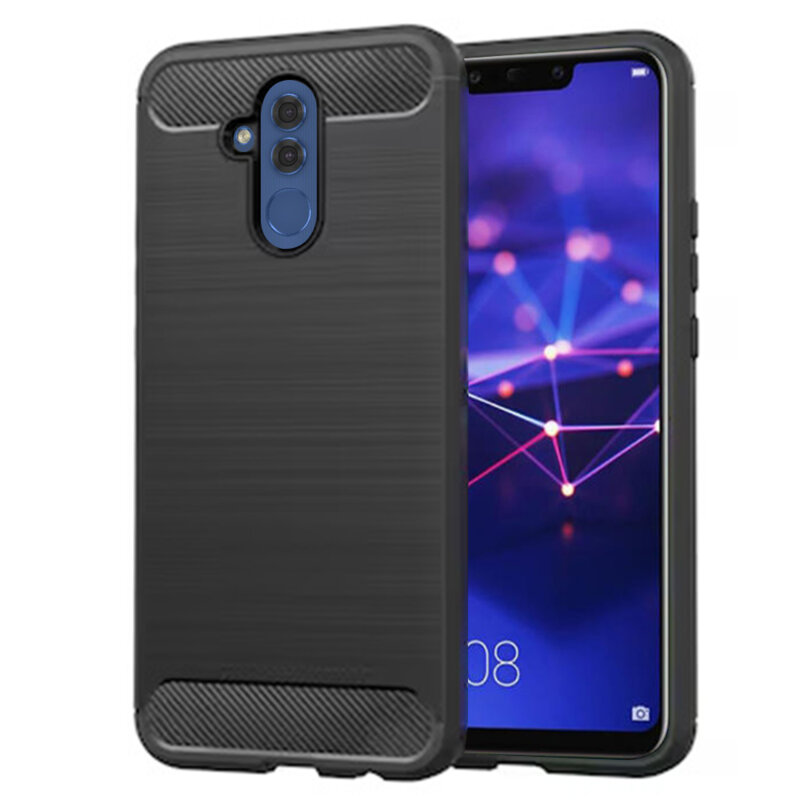 Husa Huawei Mate 20 Lite Techsuit Carbon Silicone, negru