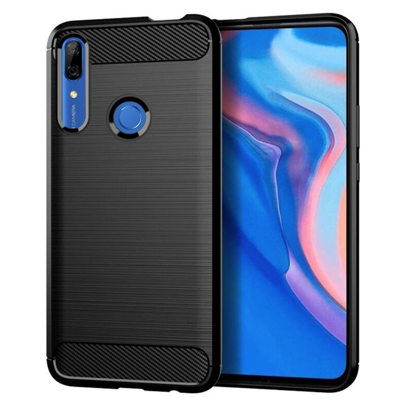 Husa Huawei P Smart Z Techsuit Carbon Silicone, negru