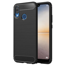 Husa Huawei P20 Lite Techsuit Carbon Silicone, negru