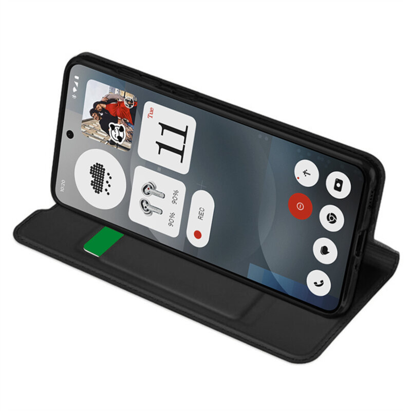 Husa Nothing Phone (3a) Techsuit Magskin Book, negru