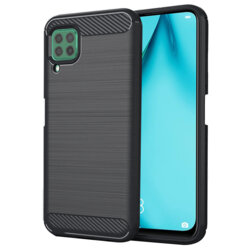 Husa Huawei P40 Lite Techsuit Carbon Silicone, negru
