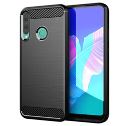 Husa Huawei P40 Lite E Techsuit Carbon Silicone, negru
