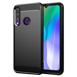 Husa Huawei Y6p Techsuit Carbon Silicone, negru