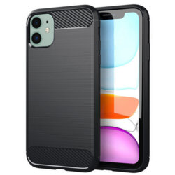 Husa iPhone 11 Techsuit Carbon Silicone, negru