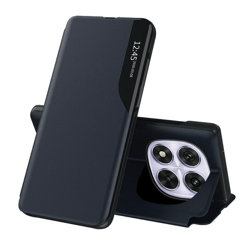 Husa Xiaomi Redmi Note 14 Pro 5G Eco Leather View flip tip carte, albastru