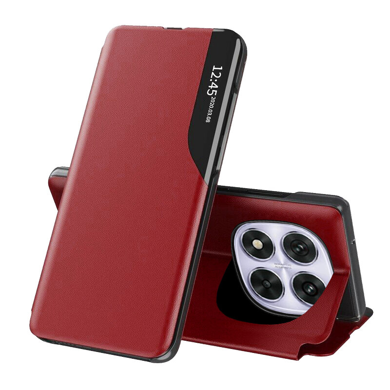 Husa Xiaomi Redmi Note 14 Pro 5G Eco Leather View flip tip carte, rosu