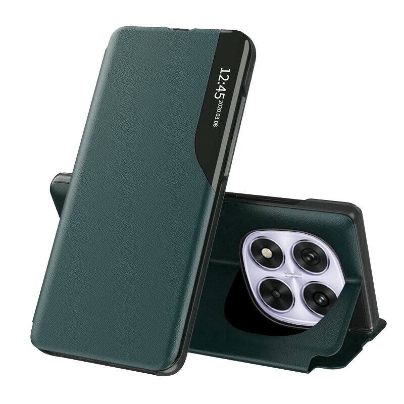 Husa Xiaomi Redmi Note 14 Pro 5G Eco Leather View flip tip carte, verde