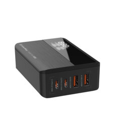 Splitter cablu retea, adaptor GaN Super Fast ColorWay, 100W, negru
