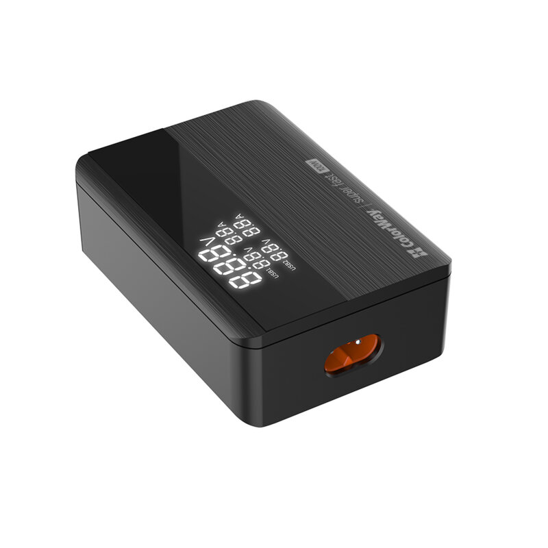 Splitter cablu retea, adaptor GaN Super Fast ColorWay, 100W, negru
