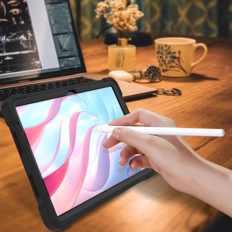 [Pachet 360°] Husa + folie sticla Honor Pad X8a Techsuit Rugged TabShell, negru