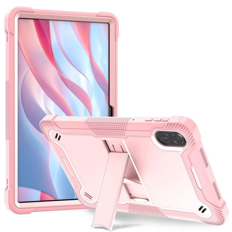 [Pachet 360°] Husa + folie sticla Honor Pad X8a Techsuit Rugged TabShell, roz