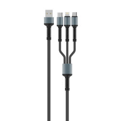 Cablu de incarcare universal 20W ColorWay, 4in1, 1.2m, gri