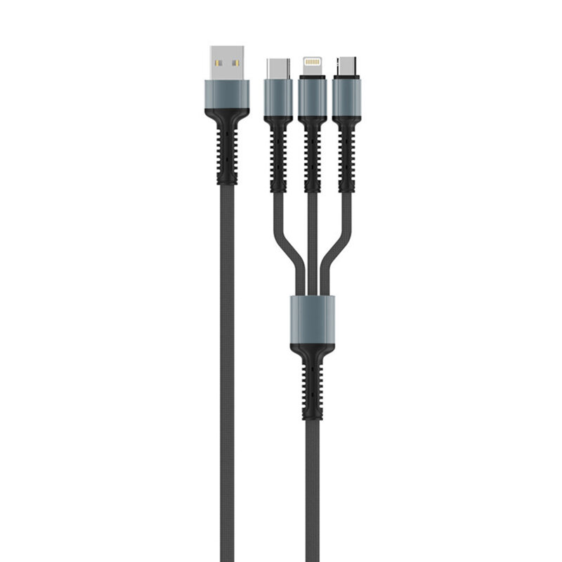 Cablu de incarcare universal 20W ColorWay, 4in1, 1.2m, gri