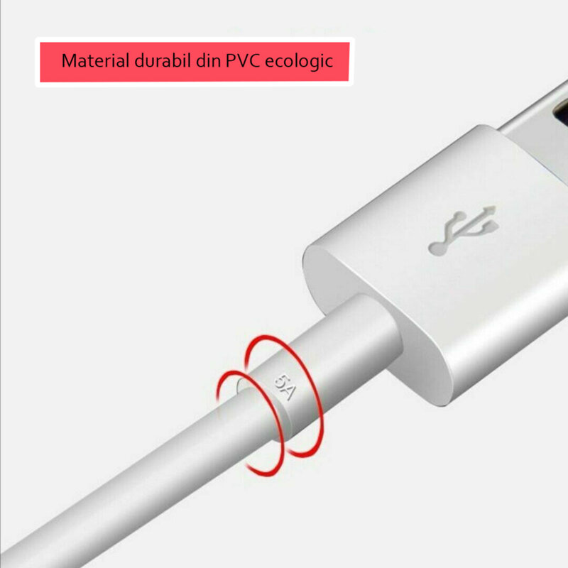 Cablu Huawei Fast Charging USB la Type-C, 5A, 1m, bulk, HL-1289
