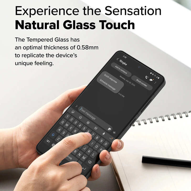 Folie sticla OnePlus 13R Ringke Tempered Glass, transparenta