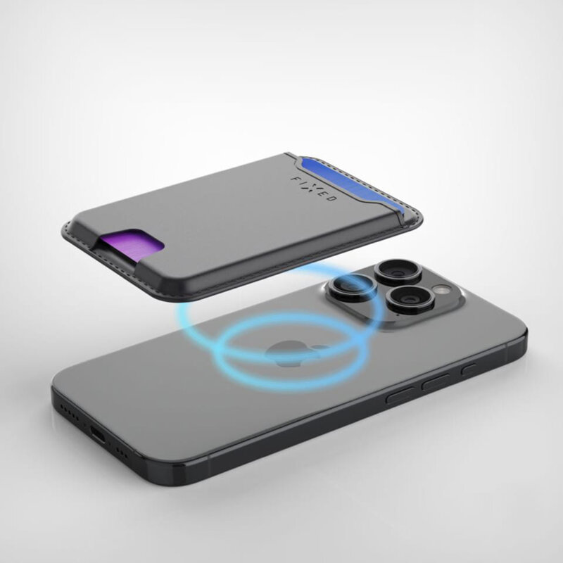 Portofel MagSafe Apple Find My Fixed Mag Wallet, negru